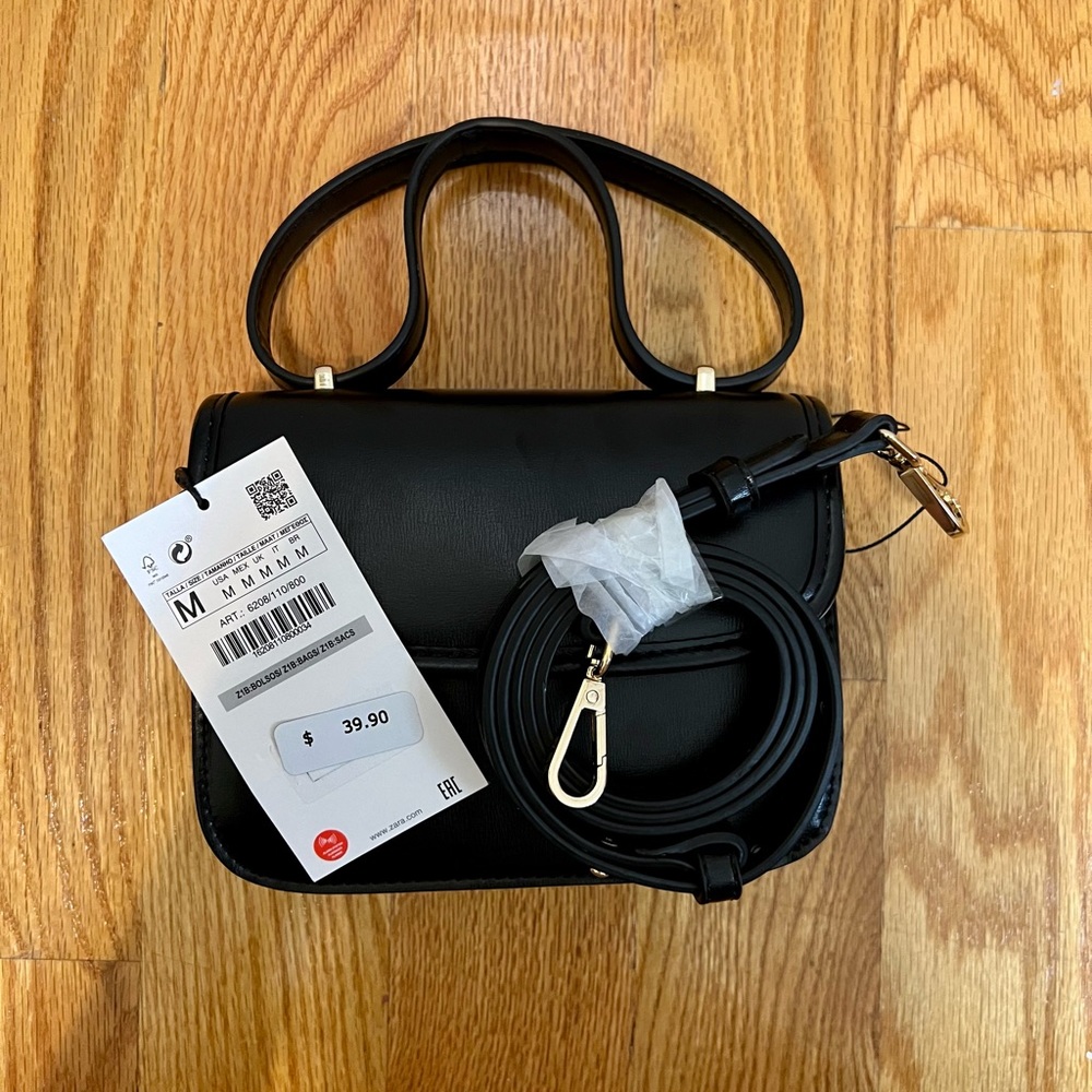 Zara top handle crossbody bag